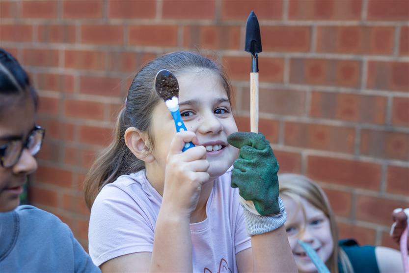 Students plant seeds